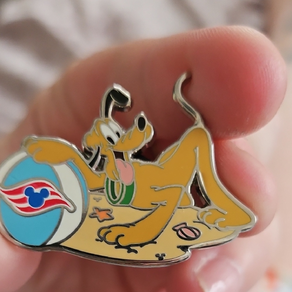 Disney Pluto Pin with Yellow and Blue Accents